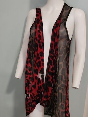 Classic Burgundy animal Print Vest